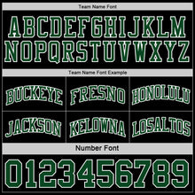 Laden Sie das Bild in den Galerie-Viewer, Custom Reversible Black Green-White Double Side Sublimation Basketball Suit Jersey