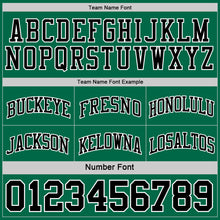 Laden Sie das Bild in den Galerie-Viewer, Custom Reversible Black Kelly Green-White Double Side Sublimation Basketball Suit Jersey