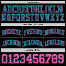 Laden Sie das Bild in den Galerie-Viewer, Custom Reversible Black Pink-Teal Double Side Sublimation Basketball Suit Jersey