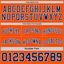 Laden Sie das Bild in den Galerie-Viewer, Custom Navy Orange-White Reversible Double Side Sublimation Basketball Suit Jersey