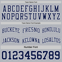 Laden Sie das Bild in den Galerie-Viewer, Custom Navy White-Gray Reversible Double Side Sublimation Basketball Suit Jersey