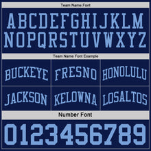 Laden Sie das Bild in den Galerie-Viewer, Custom Navy Light Blue Reversible Double Side Sublimation Basketball Suit Jersey