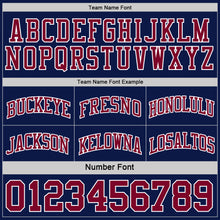 Laden Sie das Bild in den Galerie-Viewer, Custom Navy Maroon-White Reversible Double Side Sublimation Basketball Suit Jersey