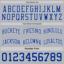 Laden Sie das Bild in den Galerie-Viewer, Custom Royal White-Gray Reversible Double Side Sublimation Basketball Suit Jersey