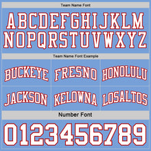 Laden Sie das Bild in den Galerie-Viewer, Custom Red White-Light Blue Reversible Double Side Sublimation Basketball Suit Jersey