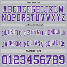 Laden Sie das Bild in den Galerie-Viewer, Custom Purple White-Gray Reversible Double Side Sublimation Basketball Suit Jersey