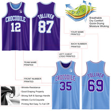 Charger l'image dans la galerie, Custom Purple White-Light Blue Reversible Double Side Sublimation Basketball Suit Jersey