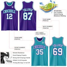 Charger l'image dans la galerie, Custom Purple White-Teal Reversible Double Side Sublimation Basketball Suit Jersey