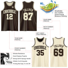Laden Sie das Bild in den Galerie-Viewer, Custom Reversible Brown Cream Double Side Sublimation Basketball Suit Jersey