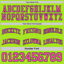 Laden Sie das Bild in den Galerie-Viewer, Custom Reversible Navy Neon Green-Pink Double Side Sublimation Basketball Suit Jersey