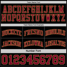 Laden Sie das Bild in den Galerie-Viewer, Custom Reversible Black Maroon-Old Gold Double Side Sublimation Basketball Suit Jersey