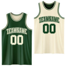 Загрузить изображение в средство просмотра галереи, Custom Reversible Green Cream Double Side Sublimation Basketball Suit Jersey