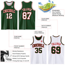 Загрузить изображение в средство просмотра галереи, Custom Reversible Green White-Red Double Side Sublimation Basketball Suit Jersey