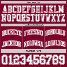 Laden Sie das Bild in den Galerie-Viewer, Custom Reversible Maroon White Double Side Sublimation Basketball Suit Jersey