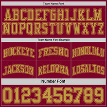 Laden Sie das Bild in den Galerie-Viewer, Custom Reversible Maroon Old Gold Double Side Sublimation Basketball Suit Jersey