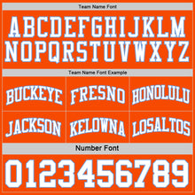 Laden Sie das Bild in den Galerie-Viewer, Custom Reversible Orange White-Light Blue Double Side Sublimation Basketball Suit Jersey