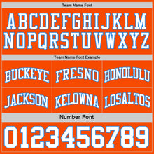 Laden Sie das Bild in den Galerie-Viewer, Custom Reversible Orange White-Powder Blue Double Side Sublimation Basketball Suit Jersey