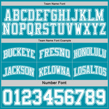 Laden Sie das Bild in den Galerie-Viewer, Custom Reversible Teal White Double Side Sublimation Basketball Suit Jersey