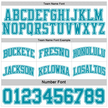 Laden Sie das Bild in den Galerie-Viewer, Custom Reversible Teal White Double Side Sublimation Basketball Suit Jersey