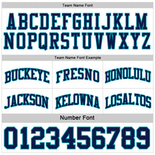 Laden Sie das Bild in den Galerie-Viewer, Custom Reversible Teal White-Navy Double Side Sublimation Basketball Suit Jersey
