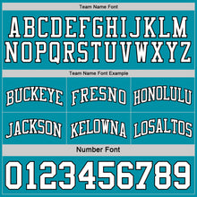 Laden Sie das Bild in den Galerie-Viewer, Custom Reversible Teal White-Black Double Side Sublimation Basketball Suit Jersey