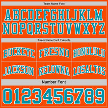 Laden Sie das Bild in den Galerie-Viewer, Custom Reversible Teal Orange-White Double Side Sublimation Basketball Suit Jersey