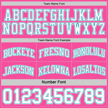 Laden Sie das Bild in den Galerie-Viewer, Custom Reversible Teal Pink-White Double Side Sublimation Basketball Suit Jersey