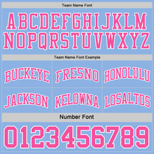 Laden Sie das Bild in den Galerie-Viewer, Custom Reversible Pink White-Light Blue Double Side Sublimation Basketball Suit Jersey