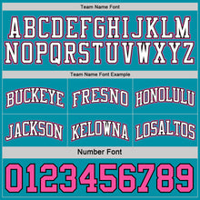 Laden Sie das Bild in den Galerie-Viewer, Custom Reversible Pink Black-Teal Double Side Sublimation Basketball Suit Jersey