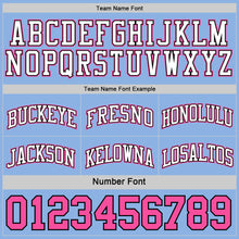 Laden Sie das Bild in den Galerie-Viewer, Custom Reversible Pink Black-Light Blue Double Side Sublimation Basketball Suit Jersey