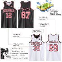 Laden Sie das Bild in den Galerie-Viewer, Custom Reversible Black Medium Pink Double Side Sublimation Basketball Suit Jersey