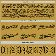 Load image into Gallery viewer, Custom Reversible Black Old Gold Double Side Star Sublimation Basketball Suit Jersey