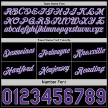 Load image into Gallery viewer, Custom Reversible Black Purple-Gray Double Side Star Sublimation Basketball Suit Jersey