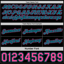 Charger l'image dans la galerie, Custom Reversible Black Pink-Teal Double Side Star Sublimation Basketball Suit Jersey