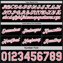 Load image into Gallery viewer, Custom Reversible Black Medium Pink-White Double Side Star Sublimation Basketball Suit Jersey