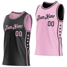 Charger l'image dans la galerie, Custom Reversible Black Light Pink Double Side Star Sublimation Basketball Suit Jersey