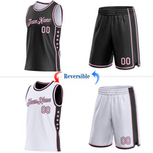 Загрузить изображение в средство просмотра галереи, Custom Reversible Black Light Pink Double Side Star Sublimation Basketball Suit Jersey