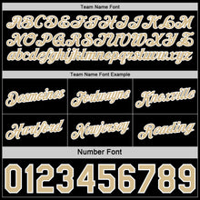 Load image into Gallery viewer, Custom Reversible Black Vegas Gold-White Double Side Star Sublimation Basketball Suit Jersey