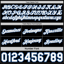 Load image into Gallery viewer, Custom Reversible Black White-Blue Double Side Star Sublimation Basketball Suit Jersey
