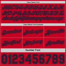 Laden Sie das Bild in den Galerie-Viewer, Custom Reversible Navy Red Double Side Star Sublimation Basketball Suit Jersey