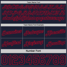 Load image into Gallery viewer, Custom Reversible Navy Red Double Side Star Sublimation Basketball Suit Jersey