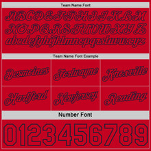 Load image into Gallery viewer, Custom Reversible Navy Red Double Side Star Sublimation Basketball Suit Jersey