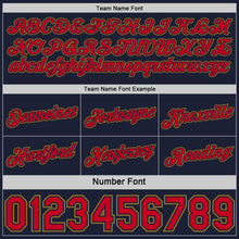 Загрузить изображение в средство просмотра галереи, Custom Reversible Navy Red-Old Gold Double Side Star Sublimation Basketball Suit Jersey