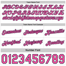 Load image into Gallery viewer, Custom Reversible Navy White-Pink Double Side Star Sublimation Basketball Suit Jersey