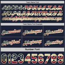 Laden Sie das Bild in den Galerie-Viewer, Custom Reversible Navy Vintage USA Flag-Cream Double Side Star Sublimation Basketball Suit Jersey