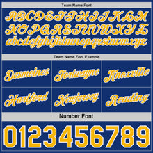 Load image into Gallery viewer, Custom Reversible Royal Gold-White Double Side Star Sublimation Basketball Suit Jersey