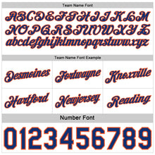 Загрузить изображение в средство просмотра галереи, Custom Reversible Royal Orange-White Double Side Star Sublimation Basketball Suit Jersey