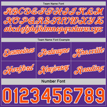 Load image into Gallery viewer, Custom Reversible Purple Orange-White Double Side Star Sublimation Basketball Suit Jersey