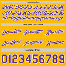 Load image into Gallery viewer, Custom Reversible Purple Gold-White Double Side Star Sublimation Basketball Suit Jersey