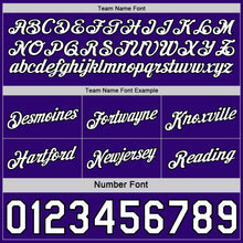 Load image into Gallery viewer, Custom Reversible Purple White-Black Double Side Star Sublimation Basketball Suit Jersey
